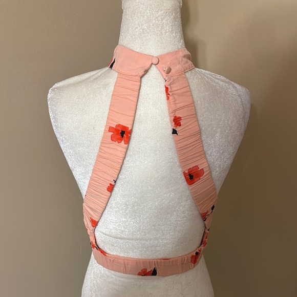 Zara Pink Crop Halter Tank Top - Picture 4 of 5